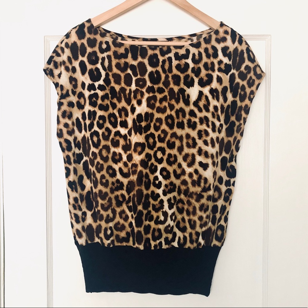 EXPRESS- Leopard Print Top- Size XS